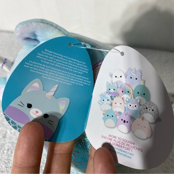 Kellytoy Original Squishmallows Blue Svetlana Mermaid Unicorn Plush - Picture 13 of 14